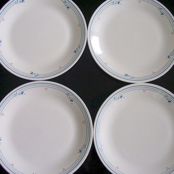 4  Corelle Country Violets Bread and Butter Plates - Picture 1 of 4